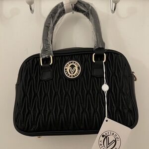 Valentino Orlandi Black Quilted CrossBody Bag